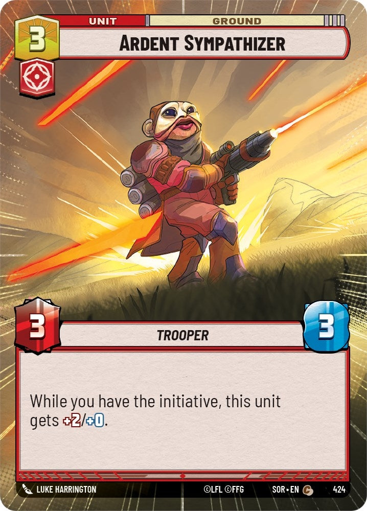 Image for Ardent Sympathizer (Hyperspace) (Spark of Rebellion) (424) - Star Wars: Unlimited