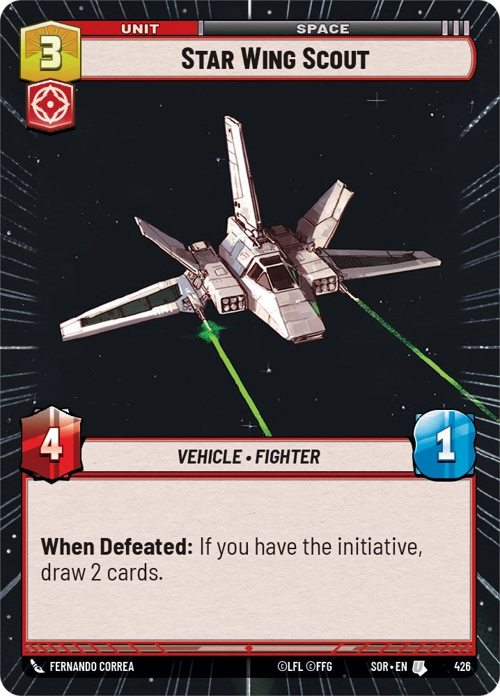 Image for Star Wing Scout (Hyperspace) (Spark of Rebellion) (426) - Star Wars: Unlimited