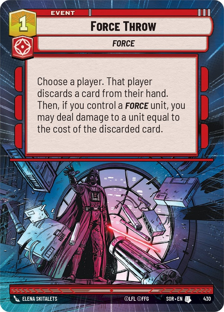 Image for Force Throw (Hyperspace) (Spark of Rebellion) (430) - Star Wars: Unlimited