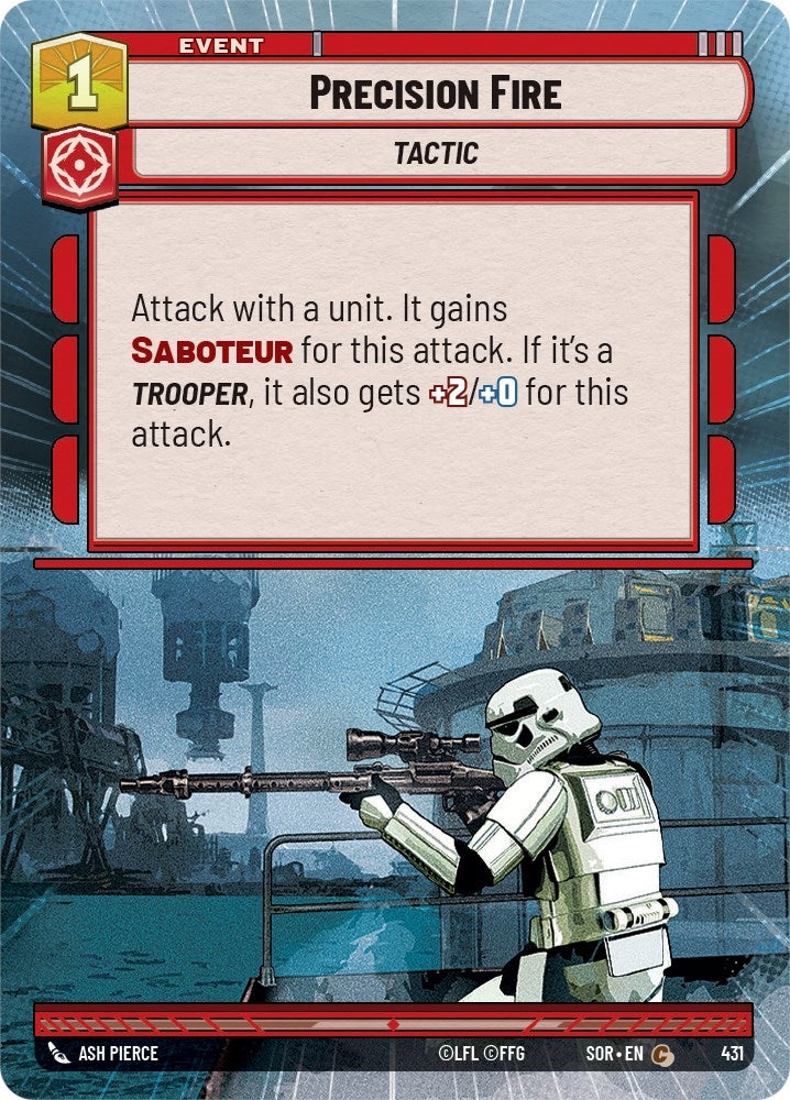 Image for Precision Fire (Hyperspace) (Spark of Rebellion) (431) - Star Wars: Unlimited
