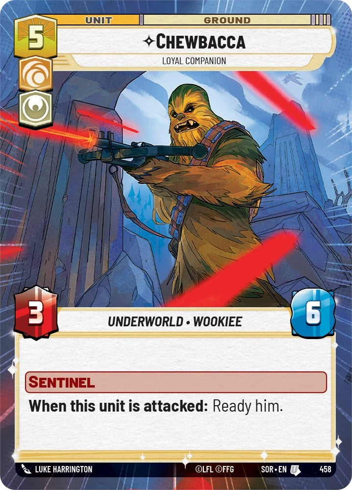 Image for Chewbacca - Loyal Companion (Hyperspace) (Spark of Rebellion) (458) - Star Wars: Unlimited
