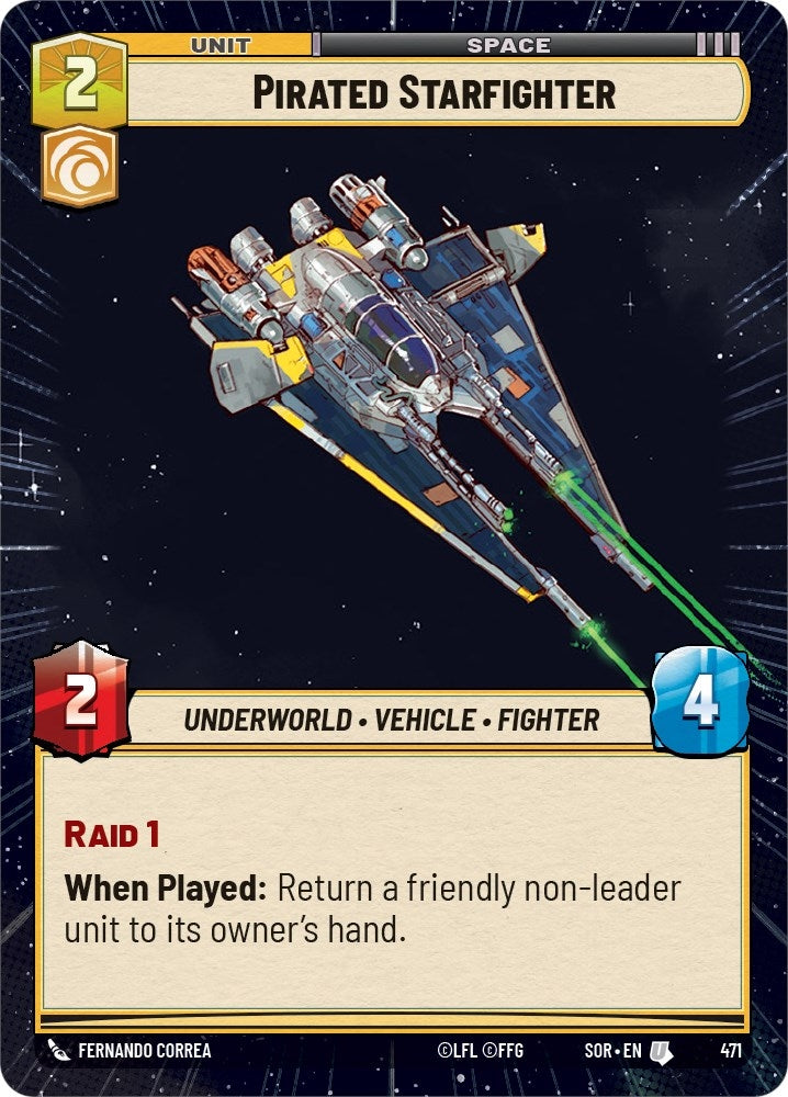 Image for Pirated Starfighter (Hyperspace) (Spark of Rebellion) (471) - Star Wars: Unlimited
