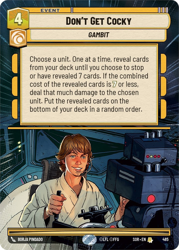 Image for Don't Get Cocky (Hyperspace) (Spark of Rebellion) (485) - Star Wars: Unlimited