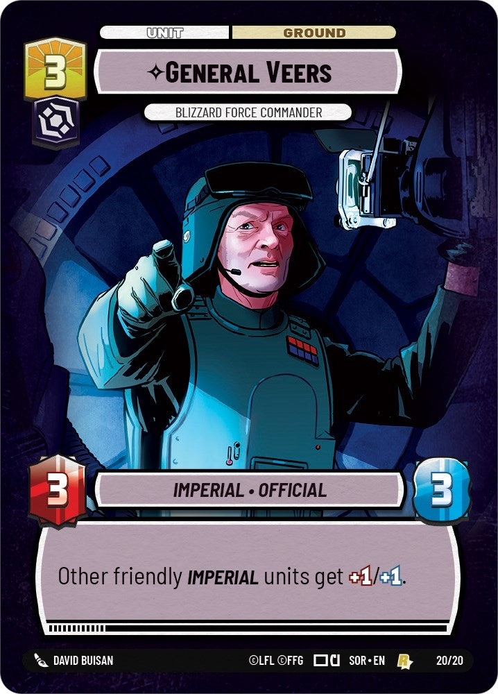 Image for General Veers - Blizzard Force Commander (Spark of Rebellion: Weekly Play Promos) (20/20) - Star Wars: Unlimited