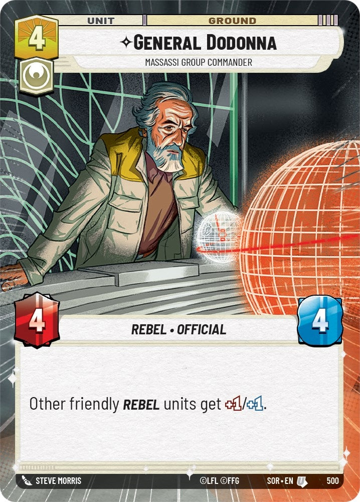 Image for General Dodonna - Massassi Group Commander (Hyperspace) (Spark of Rebellion) (500) - Star Wars: Unlimited