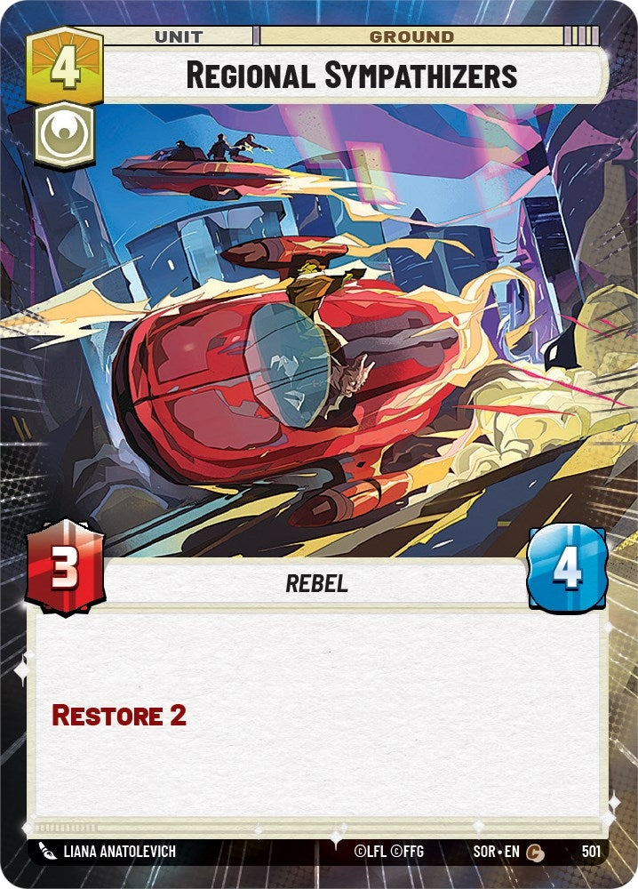 Image for Regional Sympathizers (Hyperspace) (Spark of Rebellion) (501) - Star Wars: Unlimited