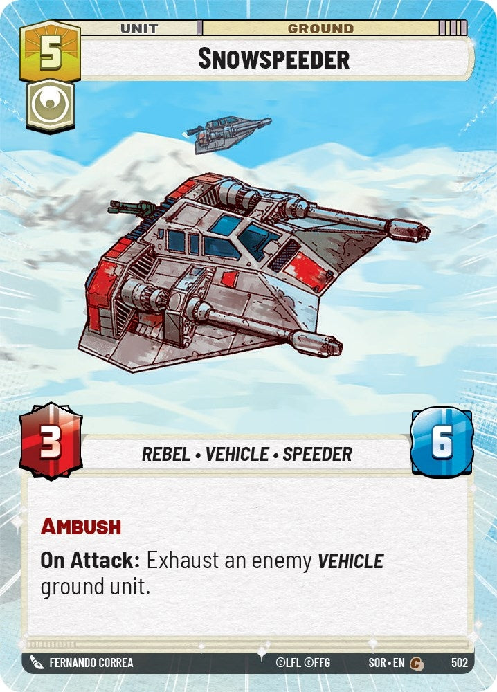 Image for Snowspeeder (Hyperspace) (Spark of Rebellion) (502) - Star Wars: Unlimited