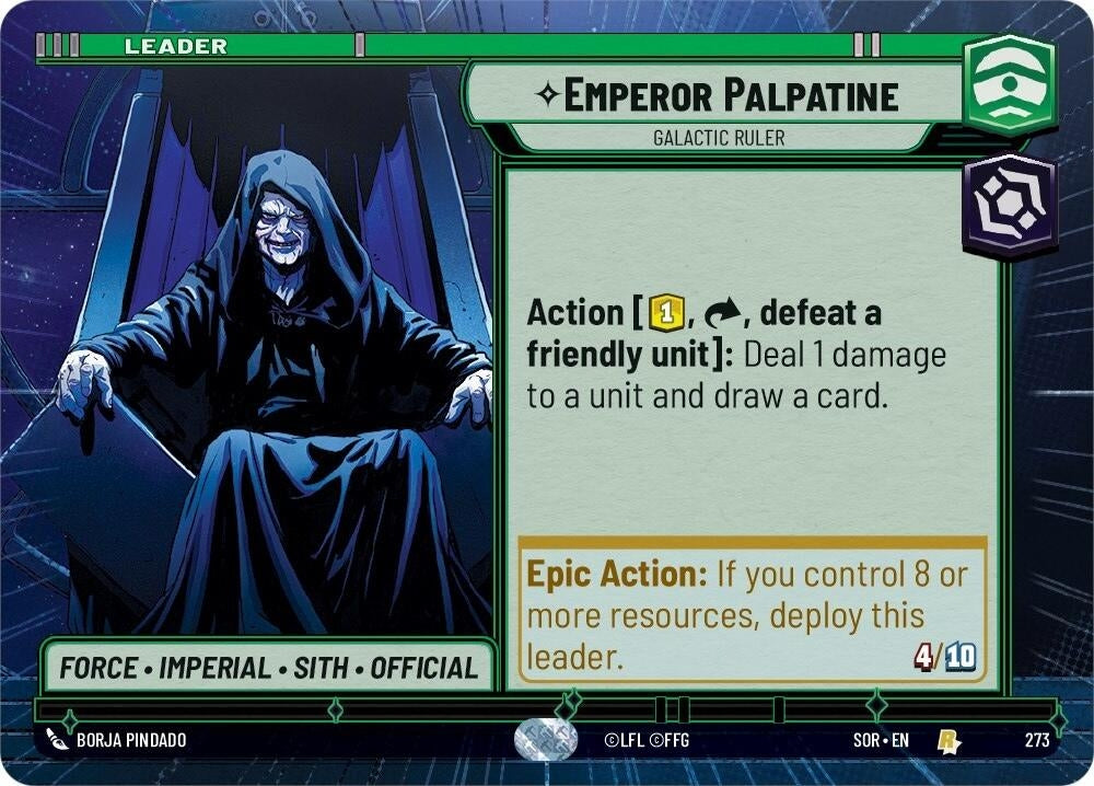 Image for Emperor Palpatine - Galactic Ruler (Hyperspace) (Spark of Rebellion) (273) - Star Wars: Unlimited