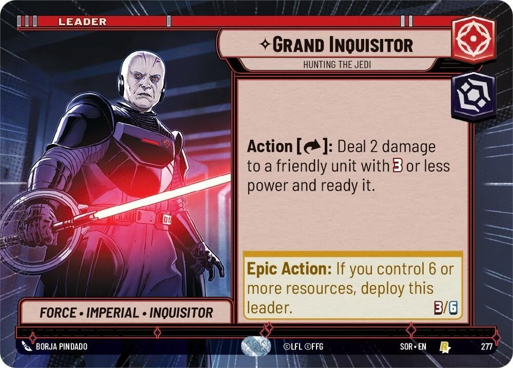 Image for Grand Inquisitor - Hunting the Jedi (Hyperspace) (Spark of Rebellion) (277) - Star Wars: Unlimited