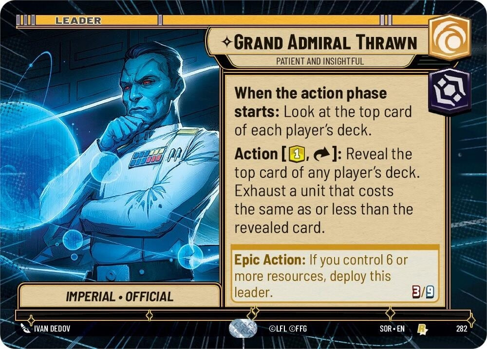 Image for Grand Admiral Thrawn - Patient and Insightful (Hyperspace) (Spark of Rebellion) (282) - Star Wars: Unlimited