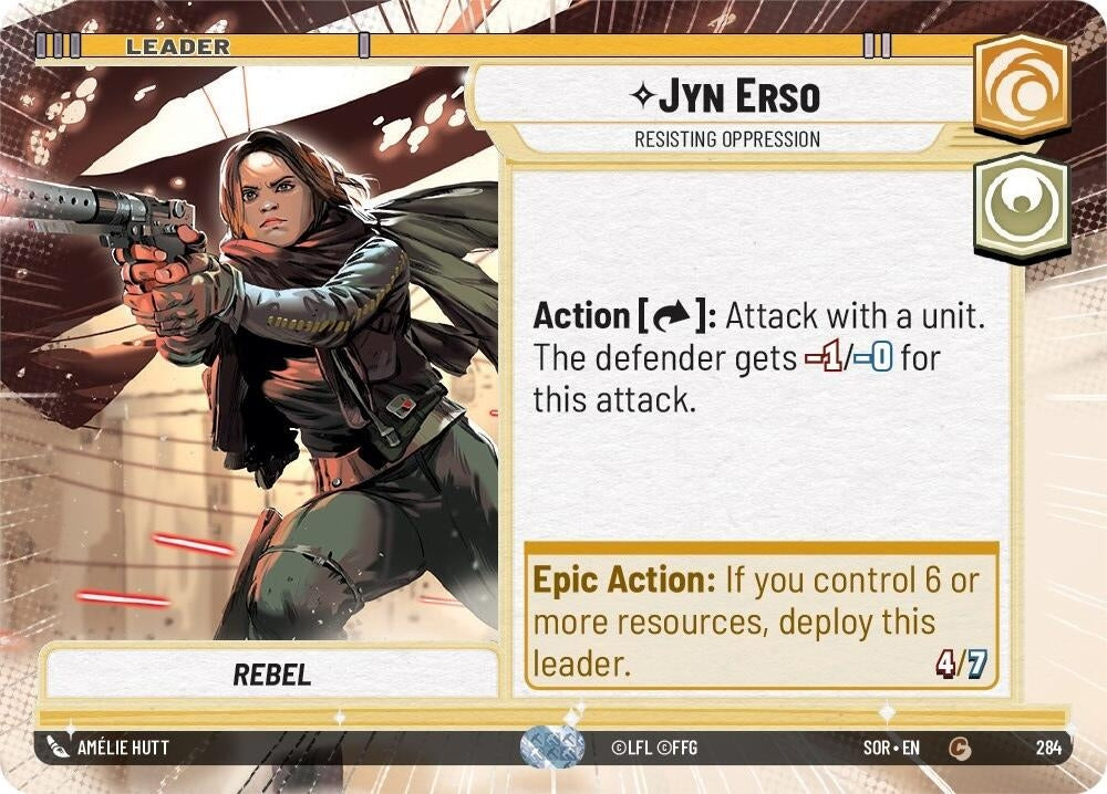 Image for Jyn Erso - Resisting Oppression (Hyperspace) (Spark of Rebellion) (284) - Star Wars: Unlimited