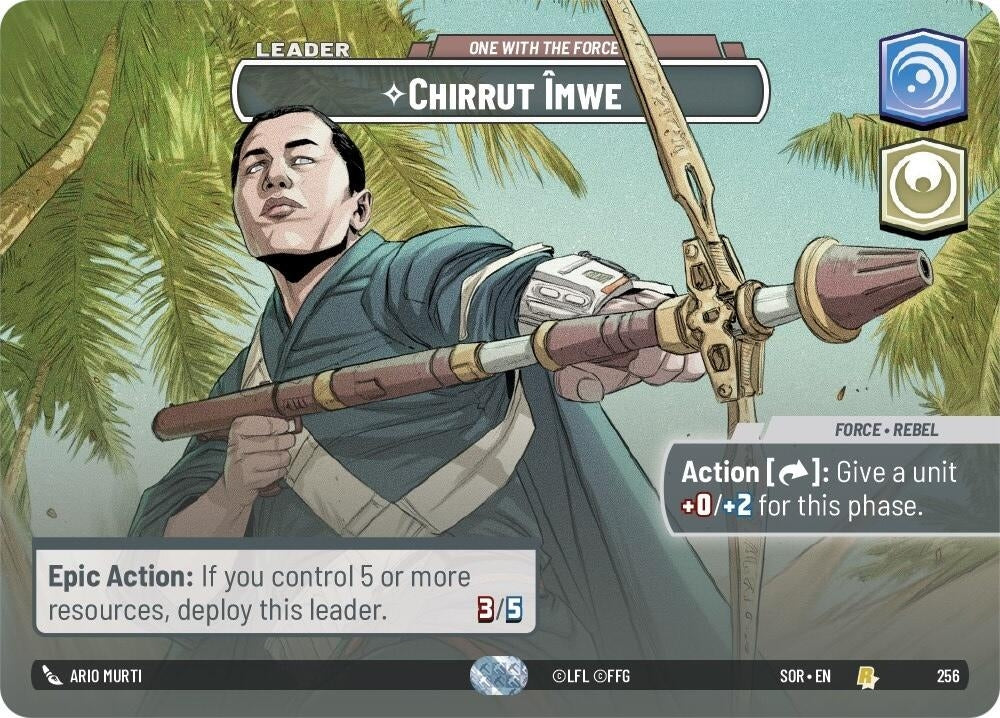 Image for Chirrut Imwe - One With The Force (Showcase) (Spark of Rebellion) (256) - Star Wars: Unlimited