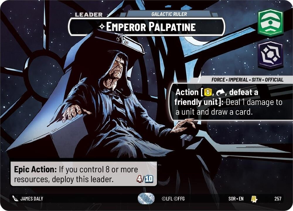 Image for Emperor Palpatine - Galactic Ruler (Showcase) (Spark of Rebellion) (257) - Star Wars: Unlimited