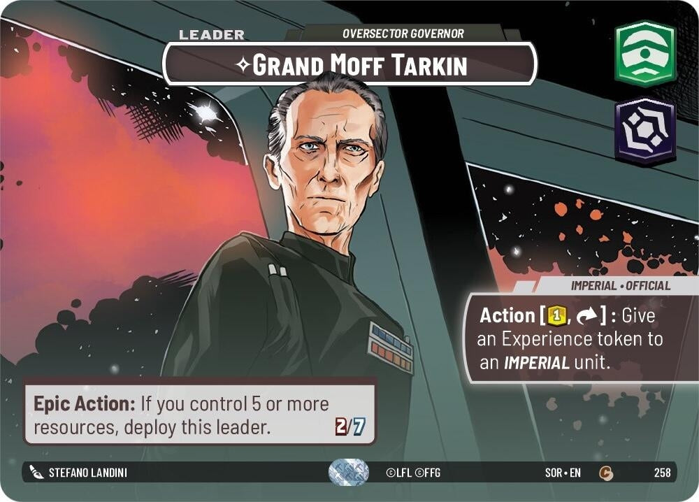 Image for Grand Moff Tarkin - Oversector Governor (Showcase) (Spark of Rebellion) (258) - Star Wars: Unlimited