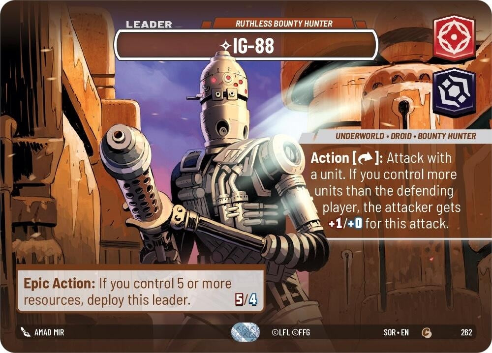 Image for IG-88 - Ruthless Bounty Hunter (Showcase) (Spark of Rebellion) (262) - Star Wars: Unlimited