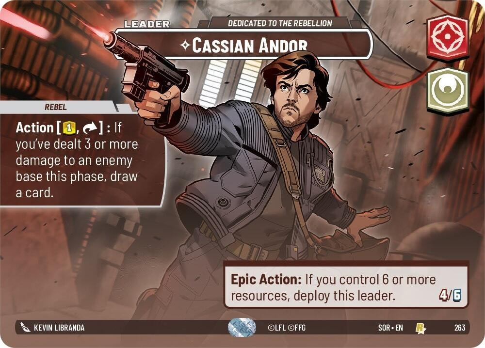 Image for Cassian Andor - Dedicated to the Rebellion (Showcase) (Spark of Rebellion) (263) - Star Wars: Unlimited