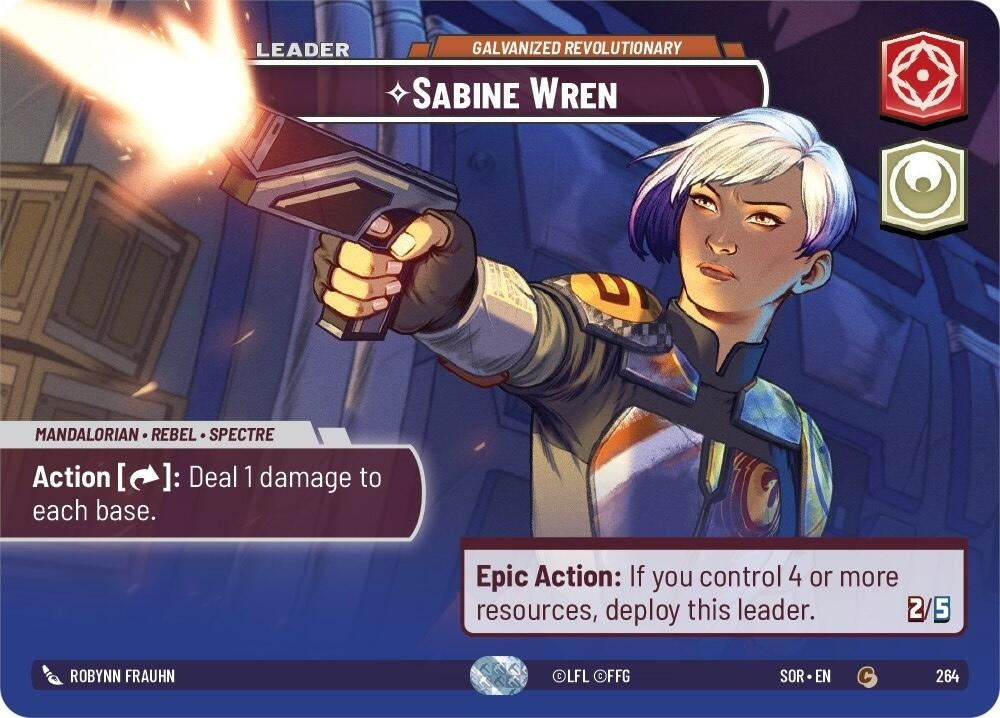 Image for Sabine Wren - Galvanized Revolutionary (Showcase) (Spark of Rebellion) (264) - Star Wars: Unlimited