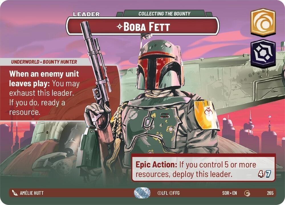 Image for Boba Fett - Collecting the Bounty (Showcase) (Spark of Rebellion) (265) - Star Wars: Unlimited