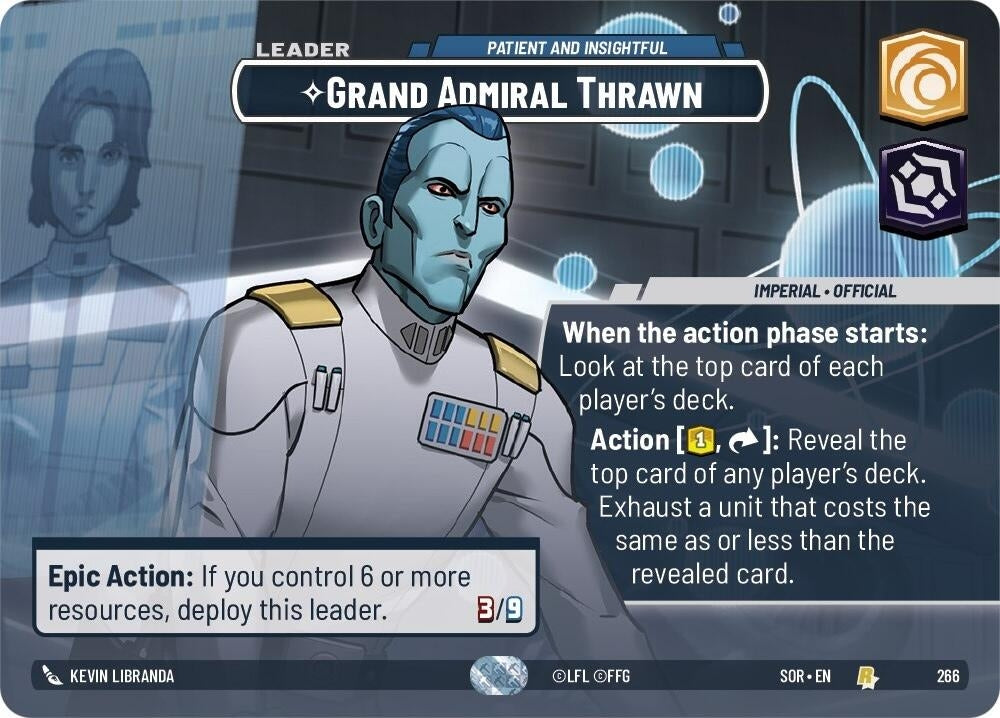 Image for Grand Admiral Thrawn - Patient and Insightful (Showcase) (Spark of Rebellion) (266) - Star Wars: Unlimited
