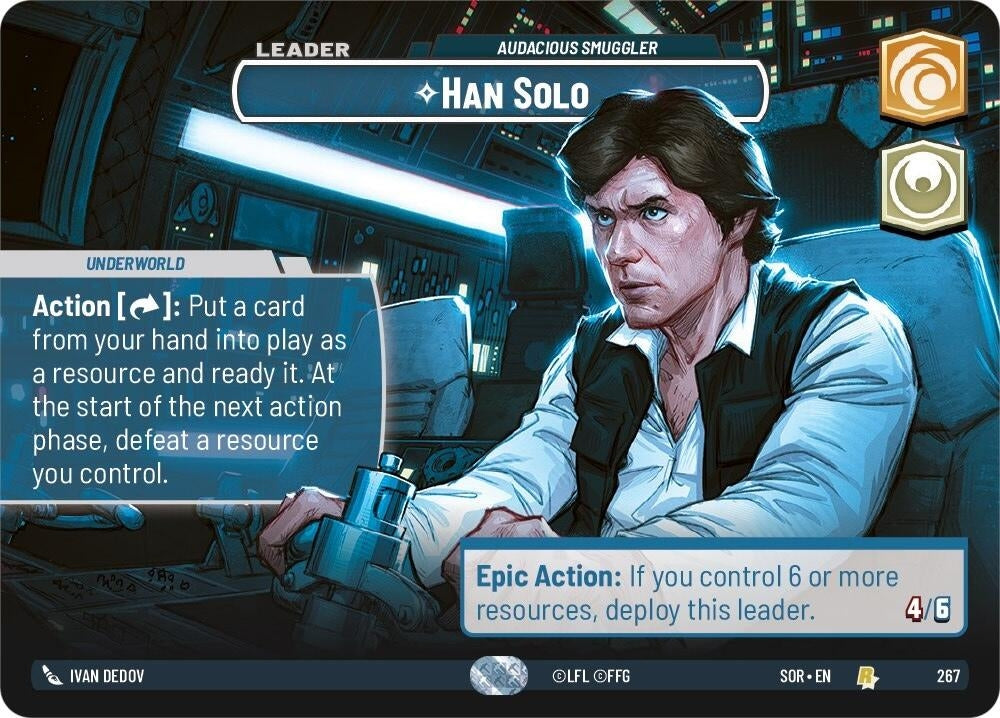 Image for Han Solo - Audacious Smuggler (Showcase) (Spark of Rebellion) (267) - Star Wars: Unlimited