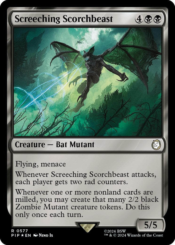 Image for Screeching Scorchbeast (Surge Foil) (Universes Beyond: Fallout) (577) - Magic: The Gathering