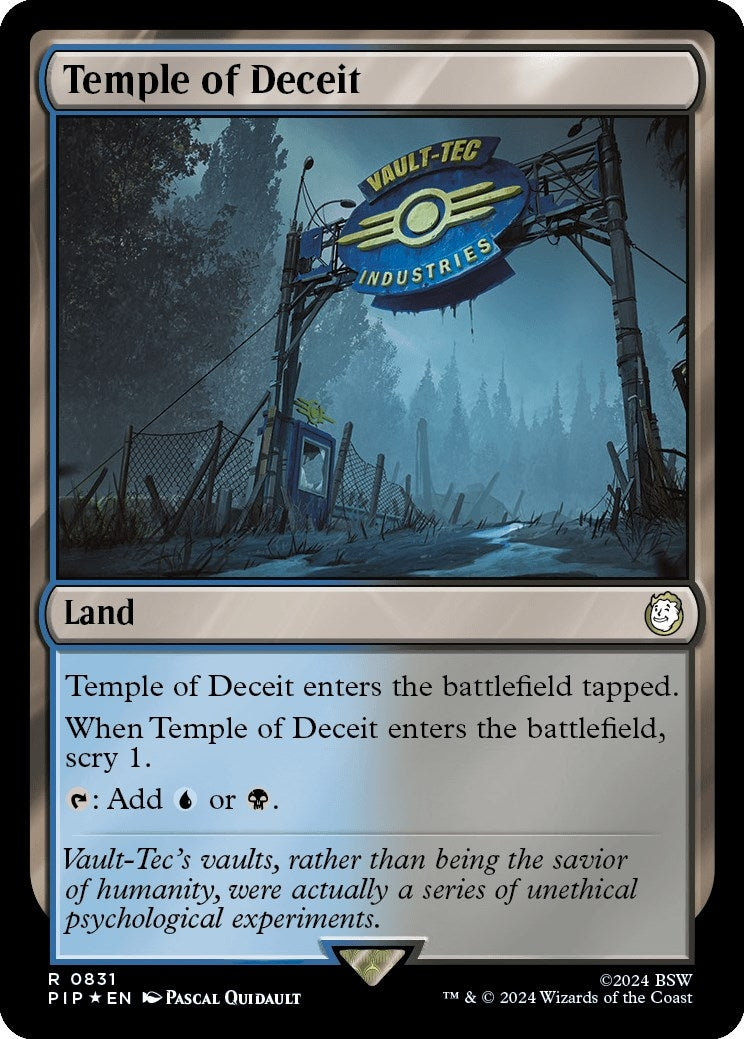Image for Temple of Deceit (Surge Foil) (Universes Beyond: Fallout) (831) - Magic: The Gathering