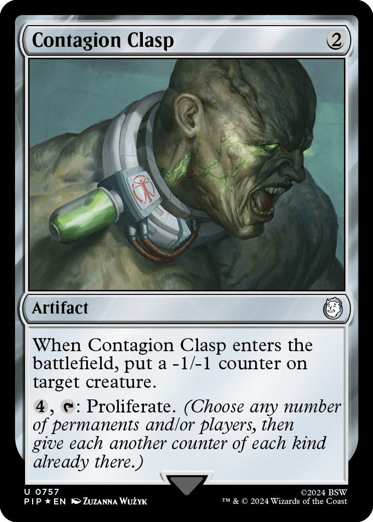 Image for Contagion Clasp (Surge Foil) (Universes Beyond: Fallout) (757) - Magic: The Gathering