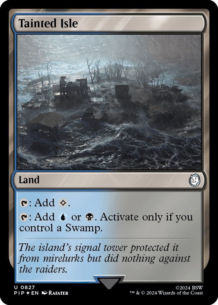 Image for Tainted Isle (Surge Foil) (Universes Beyond: Fallout) (827) - Magic: The Gathering