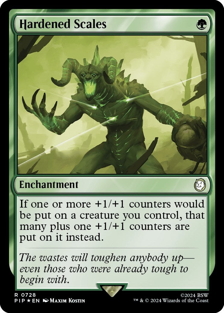 Image for Hardened Scales (Surge Foil) (Universes Beyond: Fallout) (728) - Magic: The Gathering