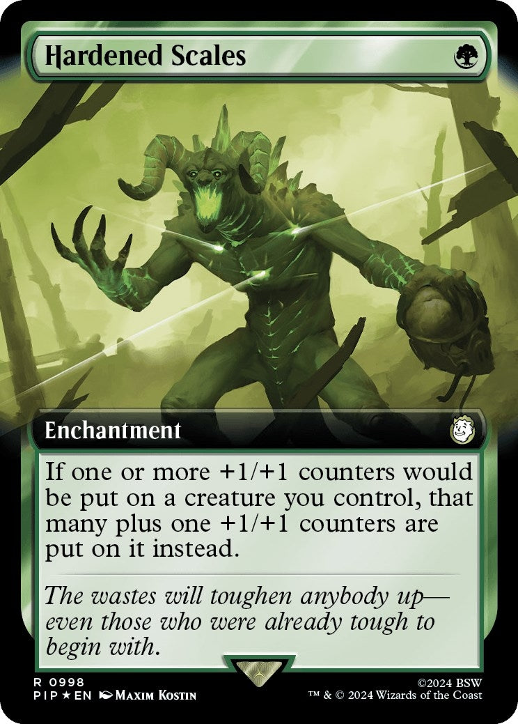 Image for Hardened Scales (Extended Art) (Surge Foil) (Universes Beyond: Fallout) (998) - Magic: The Gathering