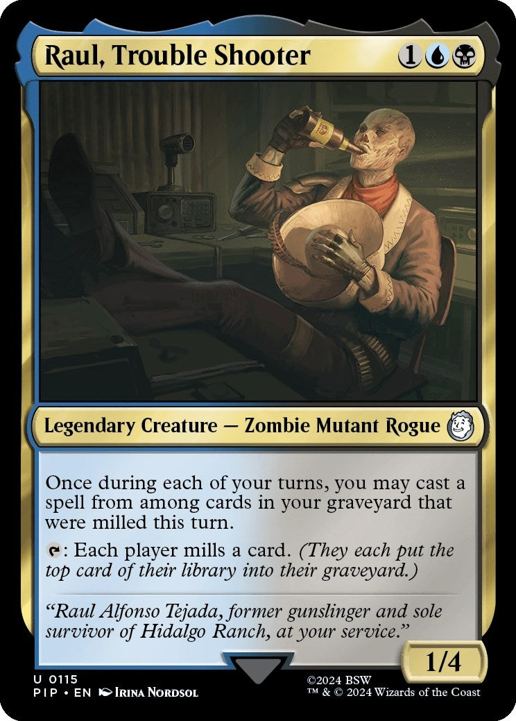 Image for Raul, Trouble Shooter (Universes Beyond: Fallout) (115) - Magic: The Gathering