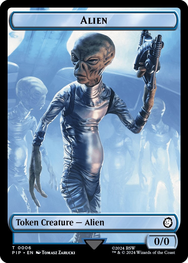 Image for Alien // Clue Double-Sided Token (Universes Beyond: Fallout) (6 // 11) - Magic: The Gathering