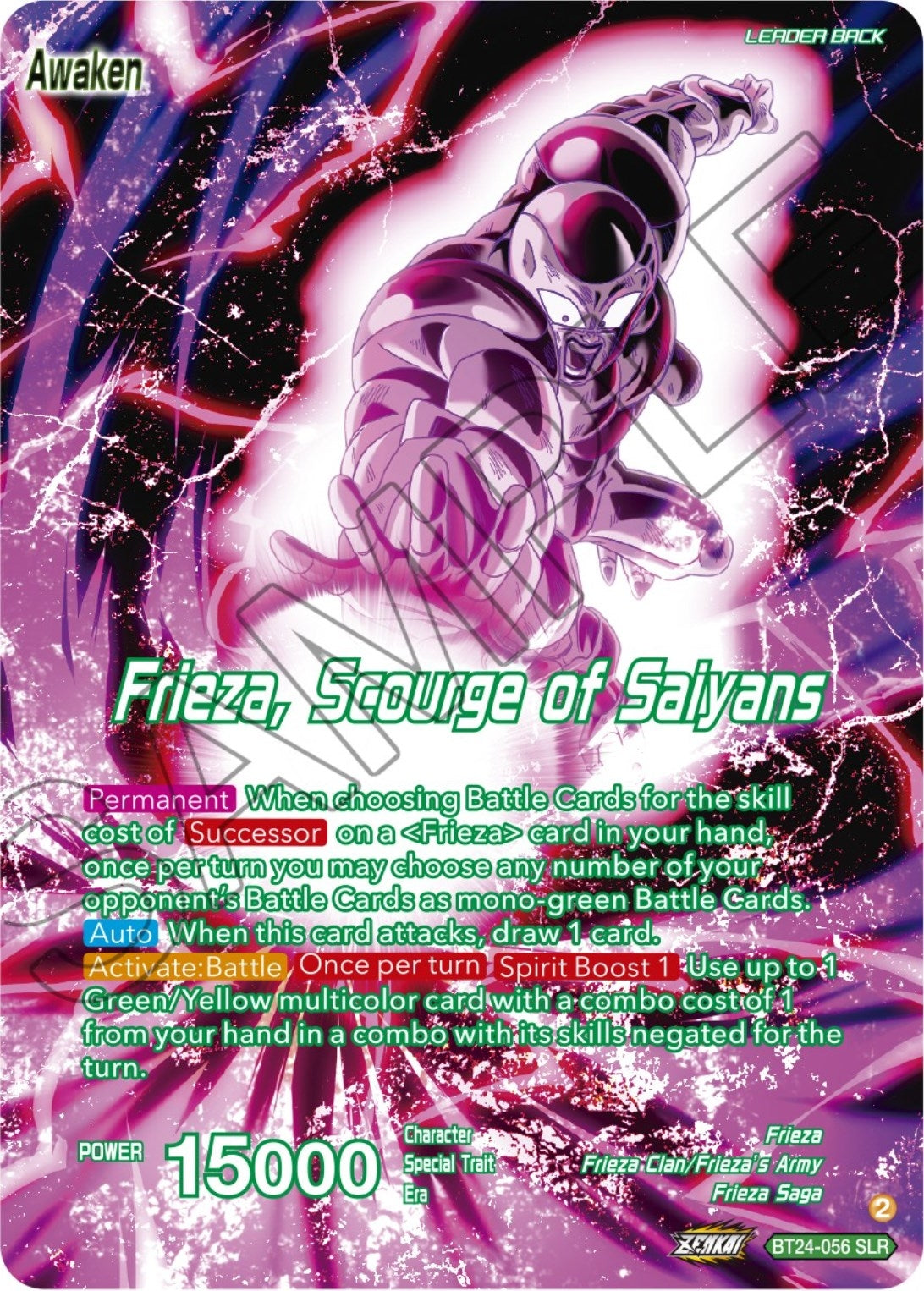 Image for Frieza // Frieza, Scourge of Saiyans (SLR) (Beyond Generations) (BT24-056) - Dragon Ball Super: Masters