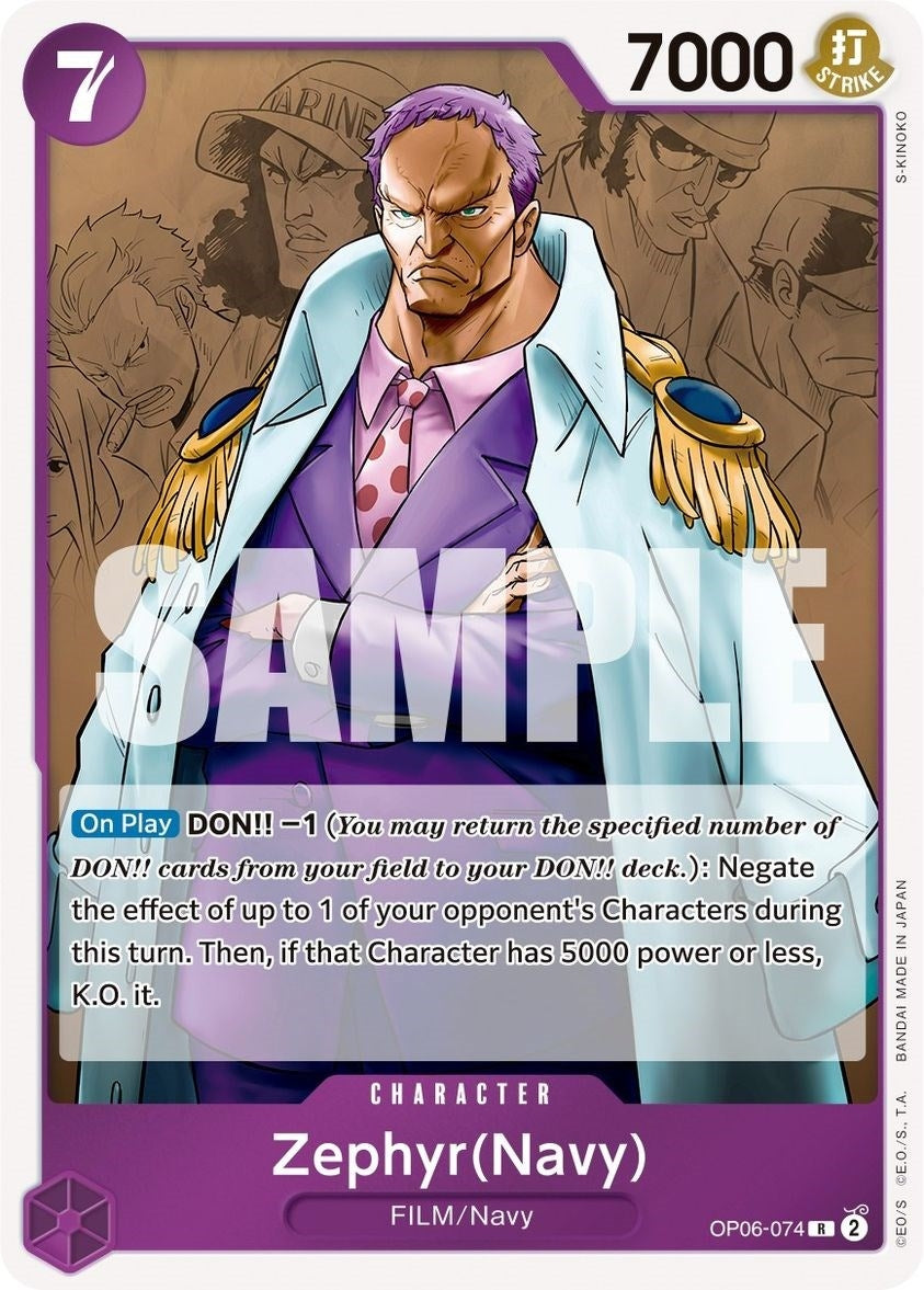 Image for Zephyr (Navy) (Wings of the Captain) (OP06-074) - One Piece Card Game
