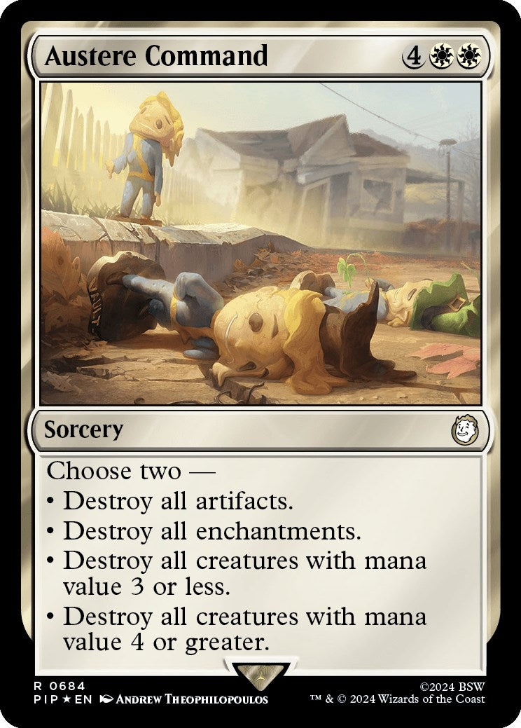 Image for Austere Command (Surge Foil) (Universes Beyond: Fallout) (684) - Magic: The Gathering