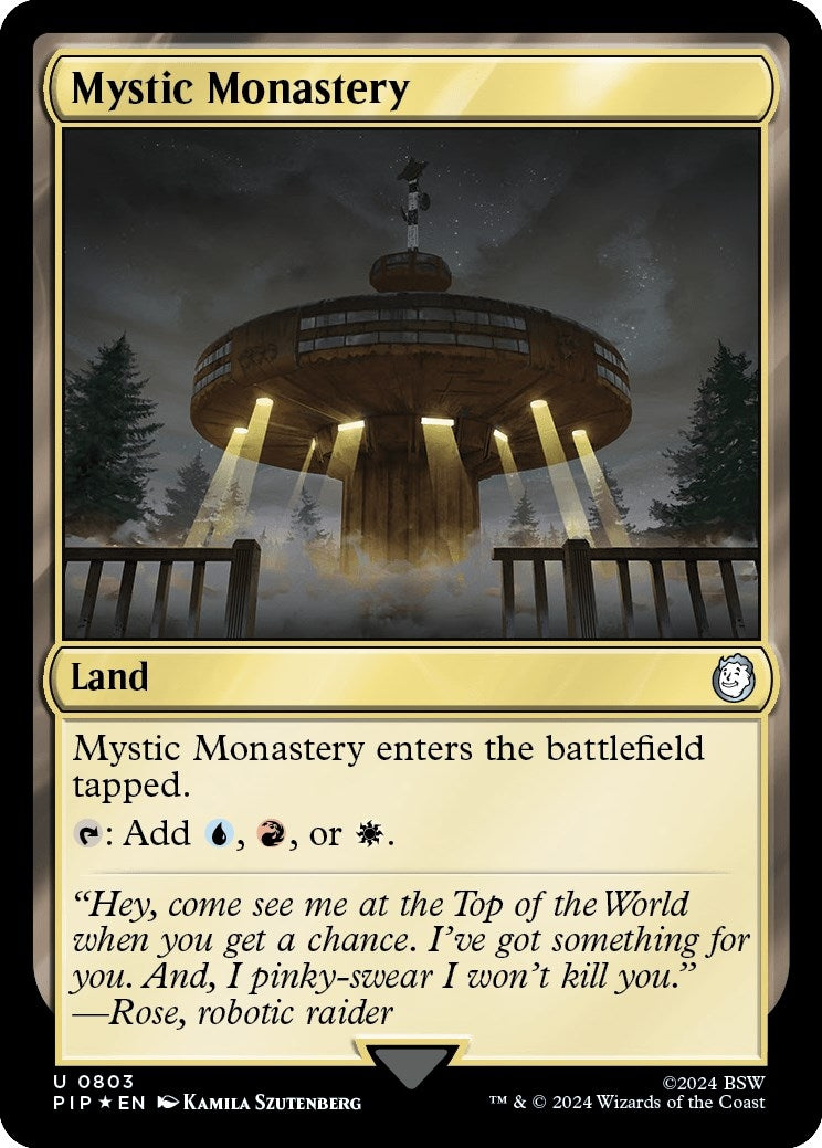 Image for Mystic Monastery (Surge Foil) (Universes Beyond: Fallout) (803) - Magic: The Gathering