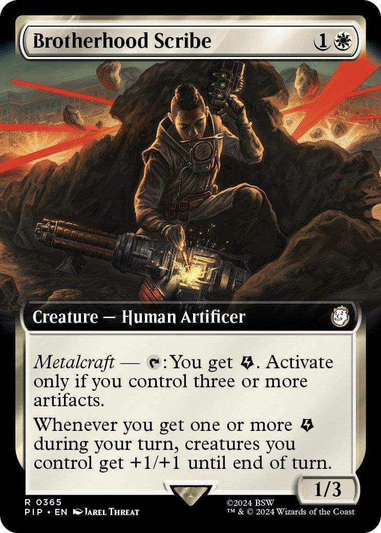 Image for Brotherhood Scribe (Extended Art) (Universes Beyond: Fallout) (365) - Magic: The Gathering