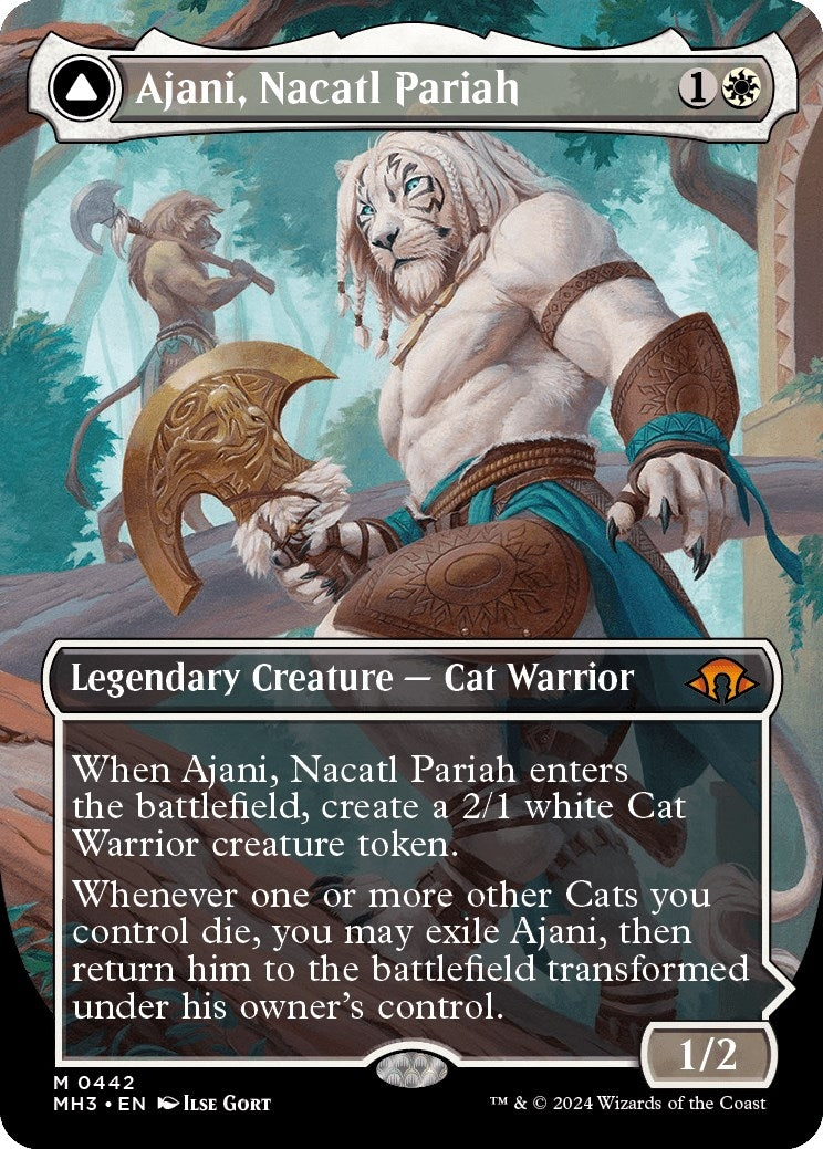 Image for Ajani, Nacatl Pariah (Borderless) (Modern Horizons 3) (442) - Magic: The Gathering