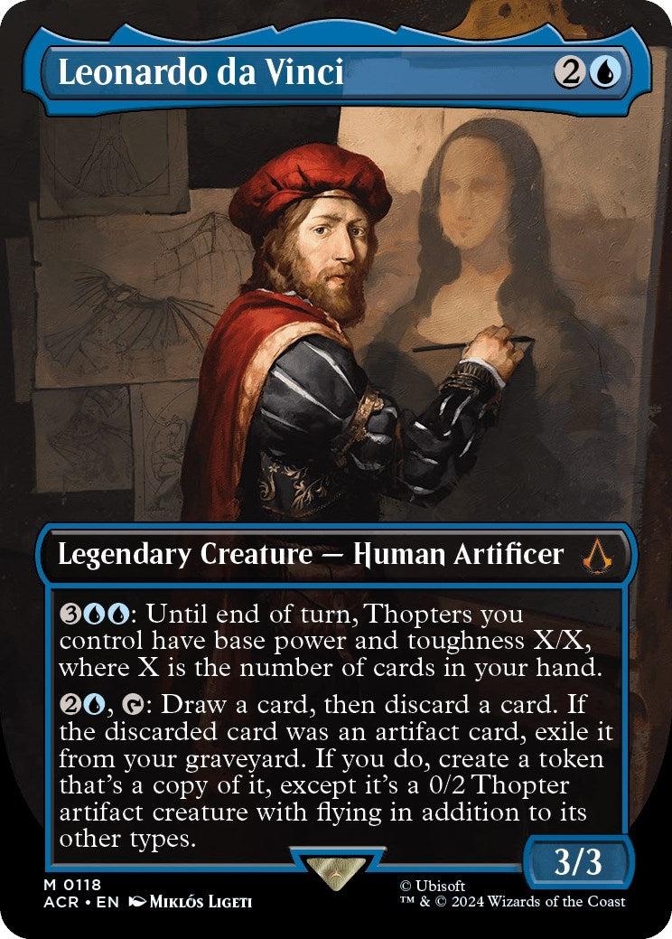 Image for Leonardo da Vinci (Borderless) (Universes Beyond: Assassin's Creed) (118) - Magic: The Gathering