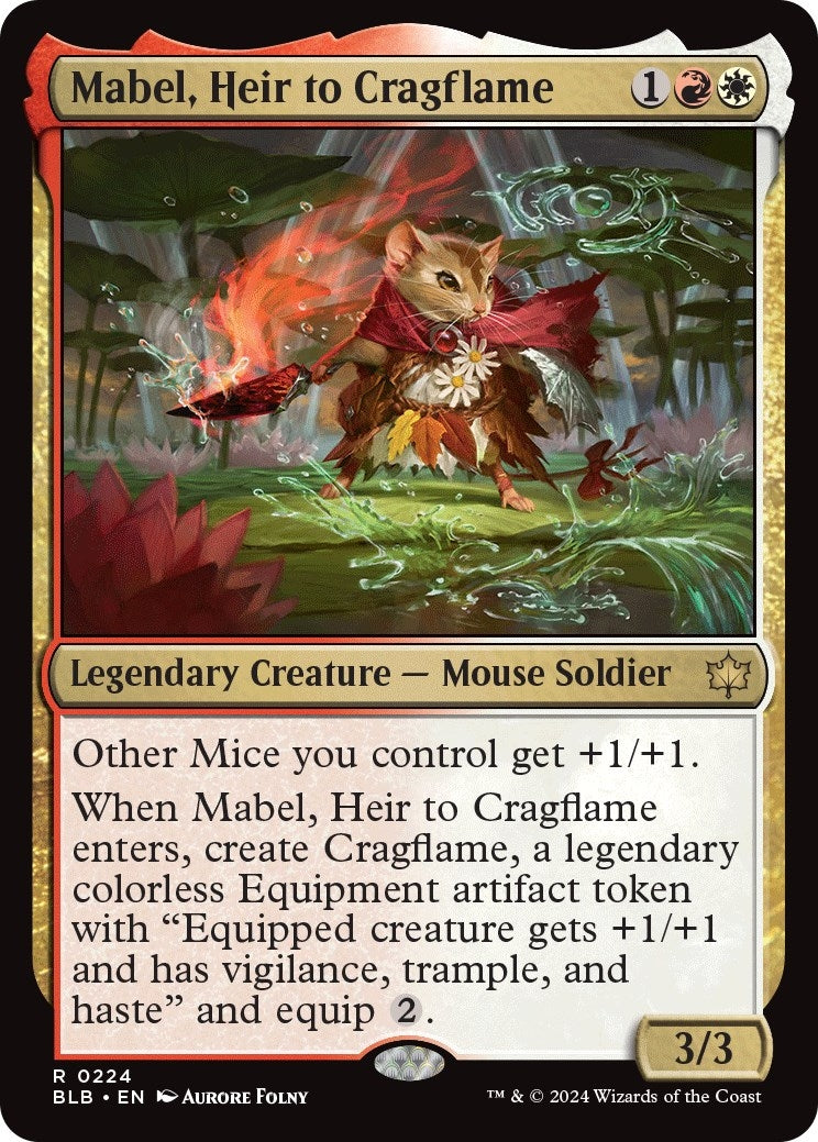 Image for Mabel, Heir to Cragflame (Bloomburrow) (224) - Magic: The Gathering
