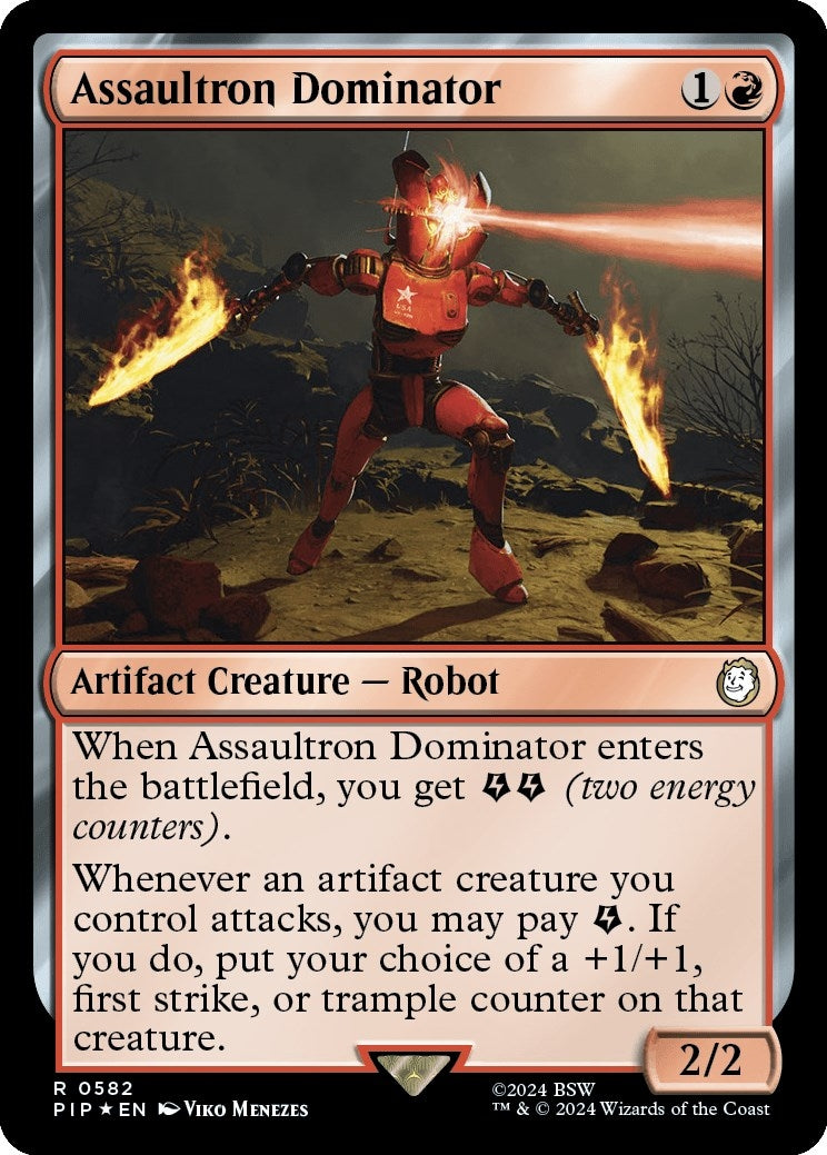 Image for Assaultron Dominator (Surge Foil) (Universes Beyond: Fallout) (582) - Magic: The Gathering