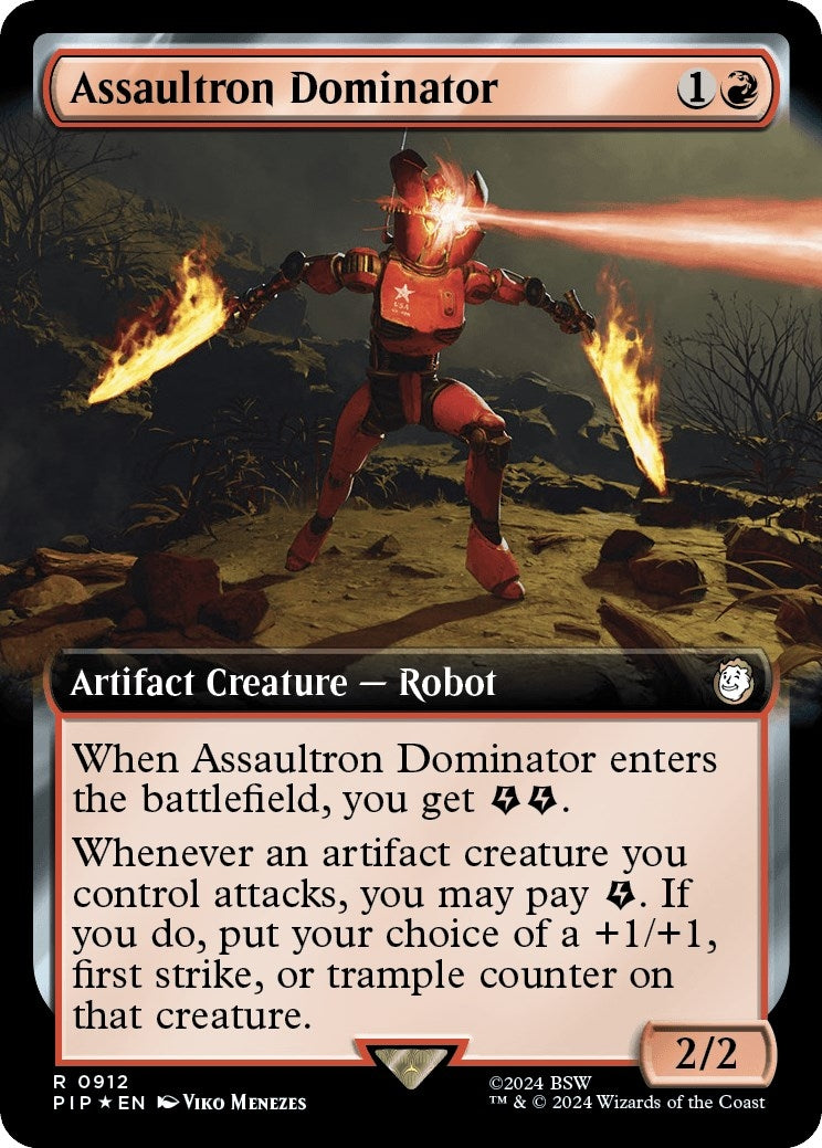 Image for Assaultron Dominator (Extended Art) (Surge Foil) (Universes Beyond: Fallout) (912) - Magic: The Gathering