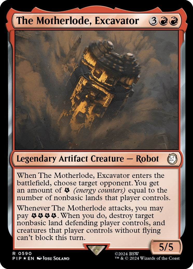 Image for The Motherlode, Excavator (Surge Foil) (Universes Beyond: Fallout) (590) - Magic: The Gathering