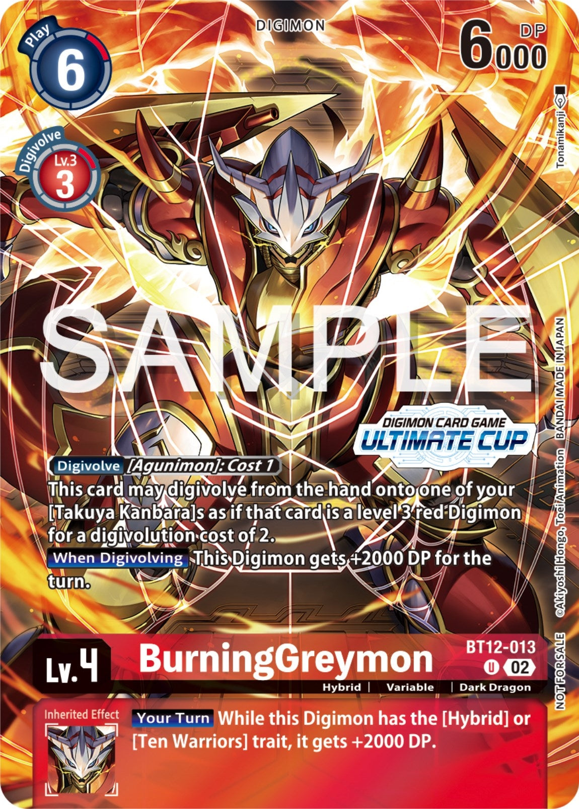 Image for BurningGreymon (Ultimate Cup 2024) (BT12) (12013)