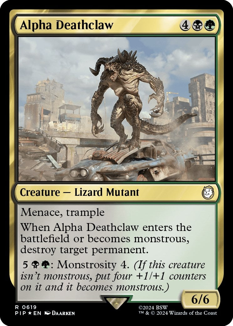 Image for Alpha Deathclaw (Surge Foil) (Universes Beyond: Fallout) (619) - Magic: The Gathering