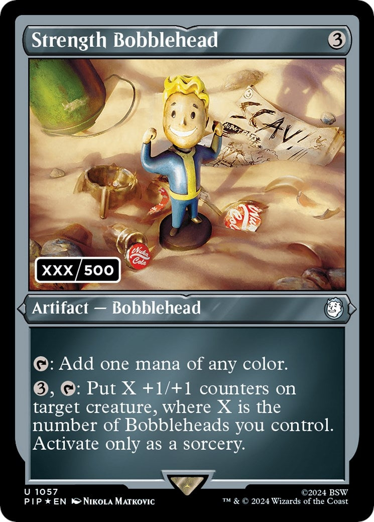 Image for Strength Bobblehead (Serial Numbered) (Universes Beyond: Fallout) (1057) - Magic: The Gathering