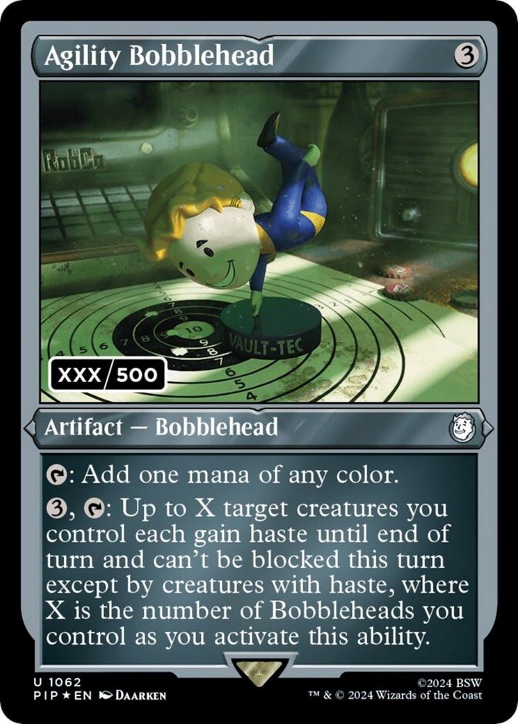 Image for Agility Bobblehead (Serial Numbered) (Universes Beyond: Fallout) (1062) - Magic: The Gathering