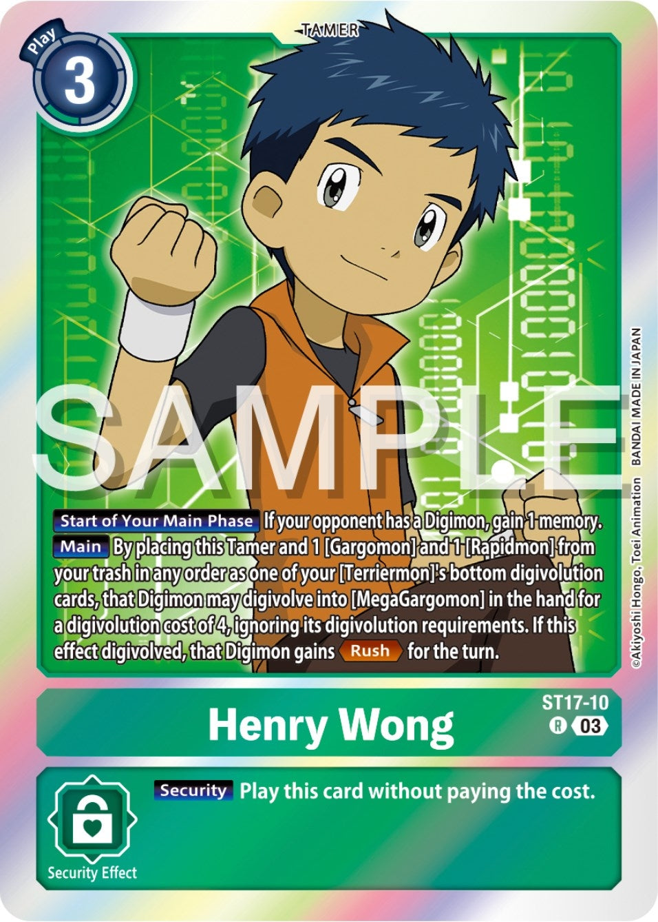 Image for Henry Wong (ST-17) (ST17-10 R) - Digimon Card Game