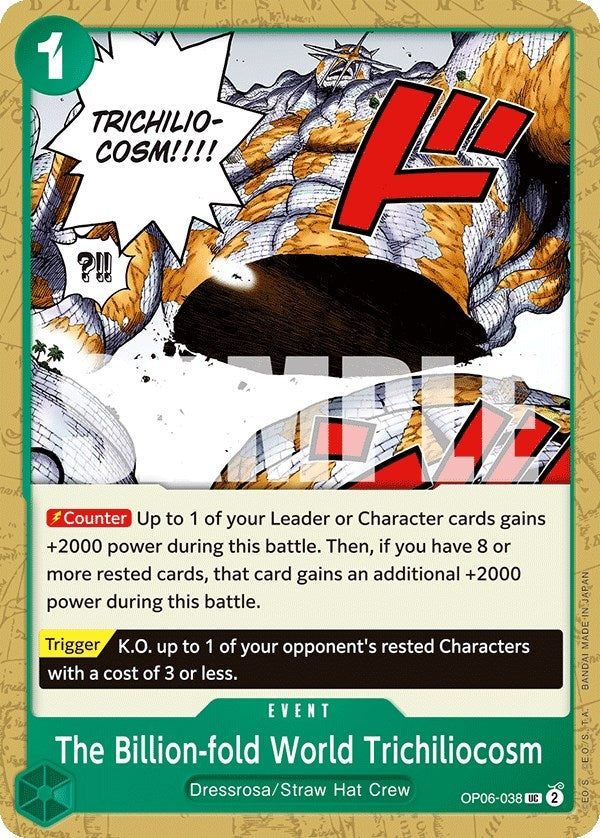 Image for The Billion-fold World Trichiliocosm (Wings of the Captain) (OP06-038) - One Piece Card Game