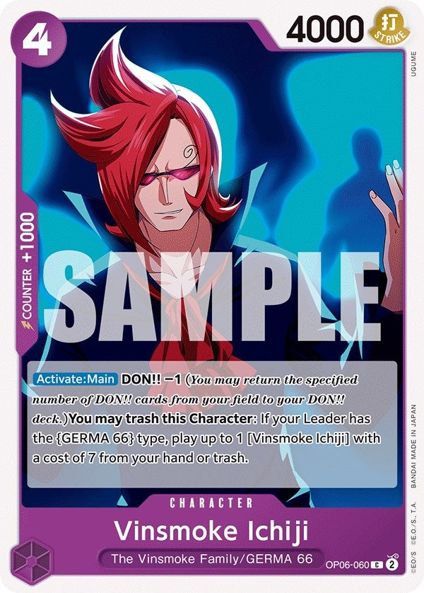 Image for Vinsmoke Ichiji (060) (Wings of the Captain) (OP06-060) - One Piece Card Game
